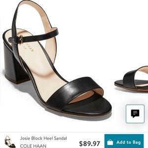 Cole Haan Josie Block Heel Sandal NWOT